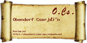 Obendorf Cserjén névjegykártya